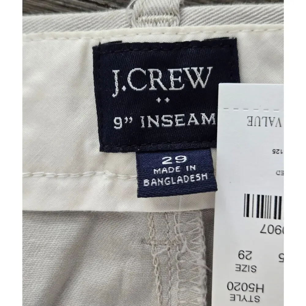 NEW J Crew Men's Khaki Shorts Size 29  Inseam 9